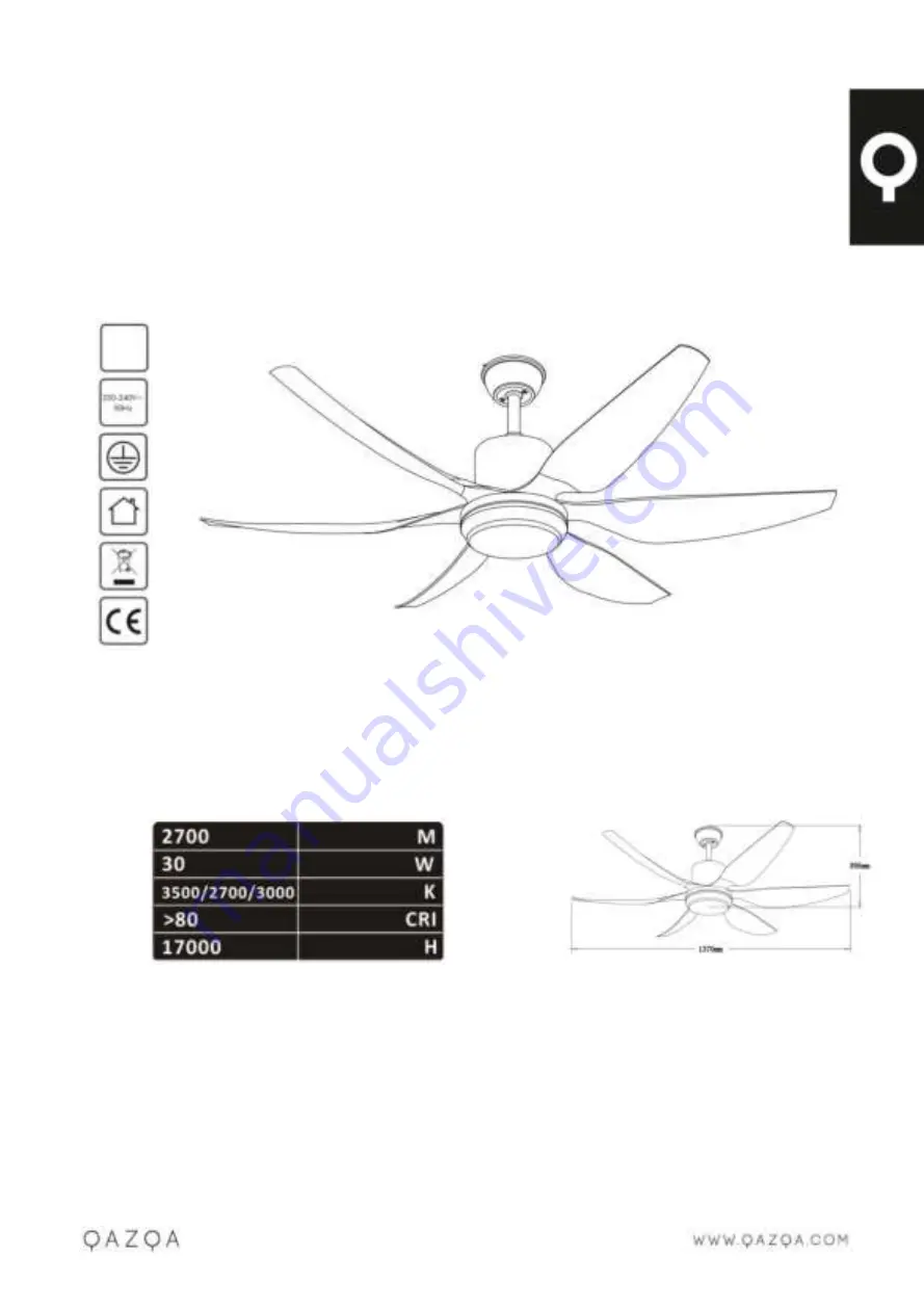 Qazqa 102708 Instruction Manual Download Page 1