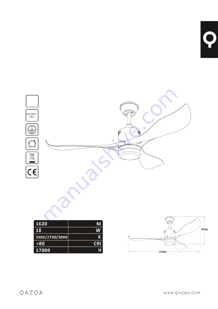 Qazqa 102718 Instruction Manual Download Page 1