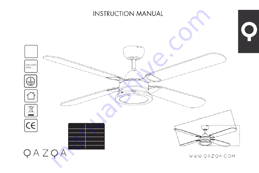 Qazqa Fanattic 98355 Instruction Manual Download Page 1