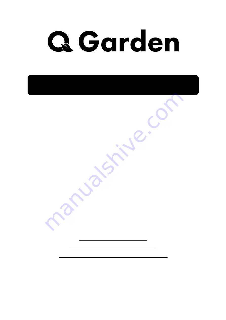 QGarden 1938276001 Instruction Manual Download Page 1