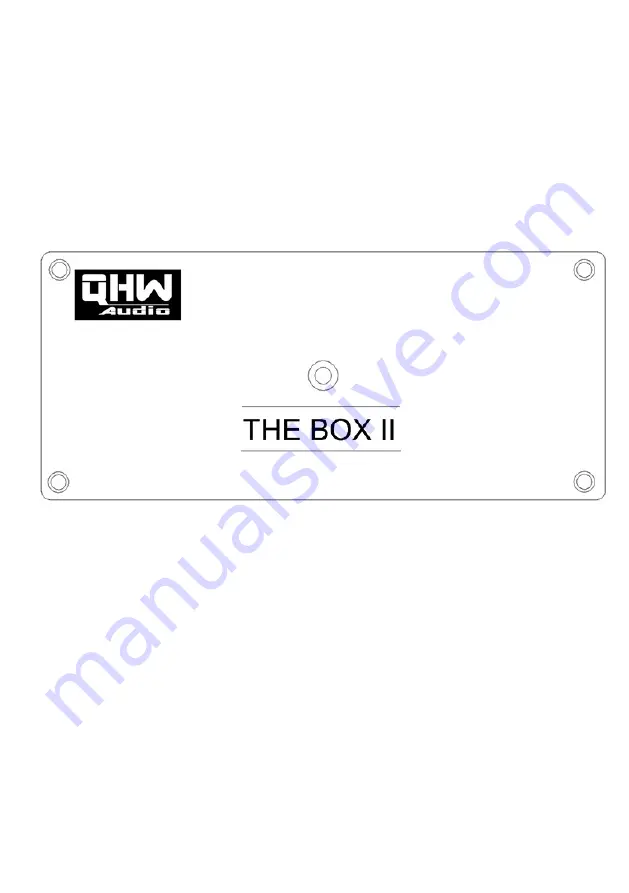 QHW Audio THE BOX II Скачать руководство пользователя страница 1