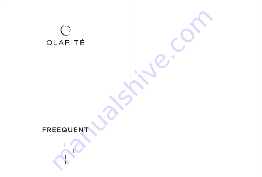 QLARITE FREEQUENT Manual Download Page 1