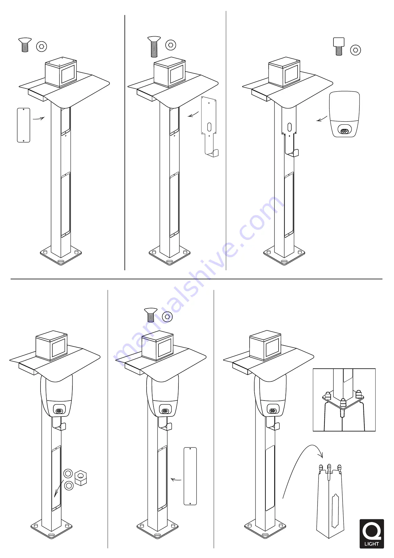 Qlight Onepole Assembly Instructions Download Page 3