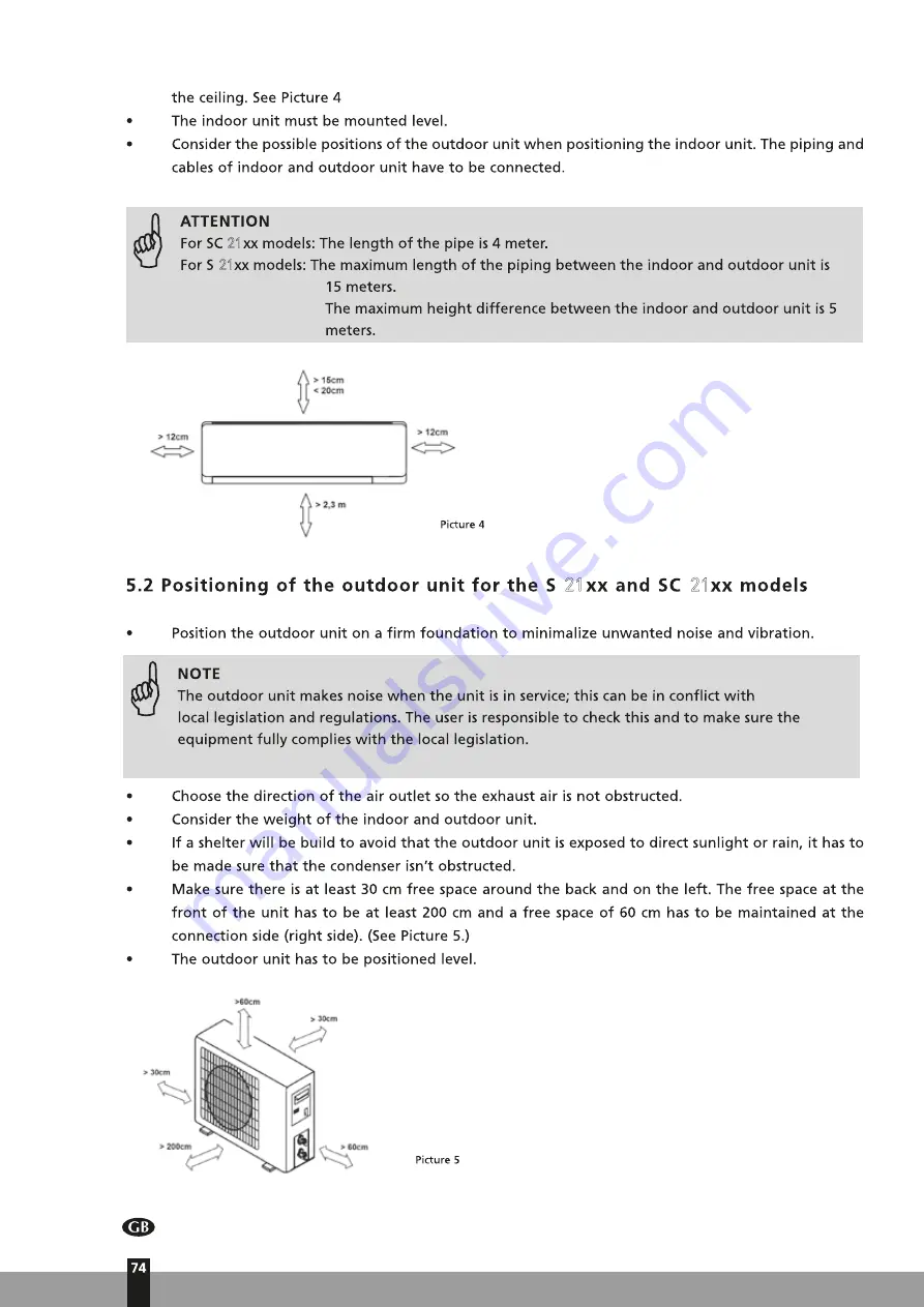 Qlima S2126 Installation Manual Download Page 74