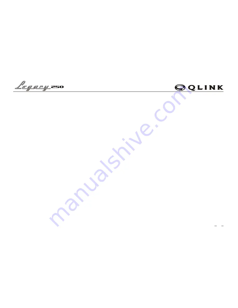 Qlink legacy 250 User Manual Download Page 41