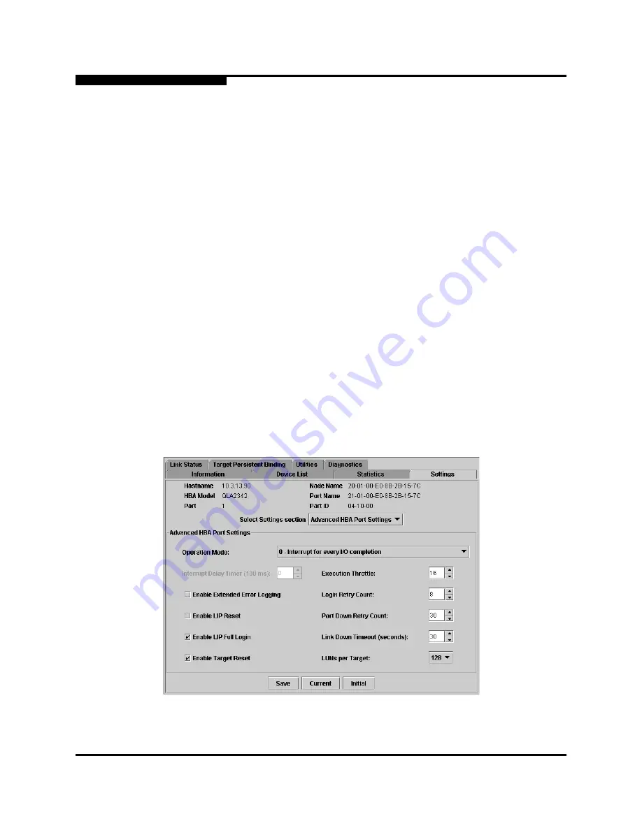 Qlogic SANsurfer FC HBA Manager Application User Manual Download Page 172