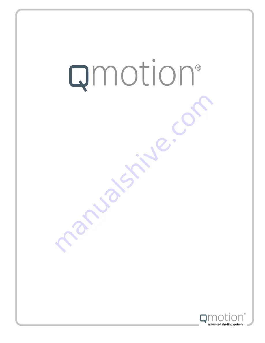 QMotion QIS Application Manual Download Page 1