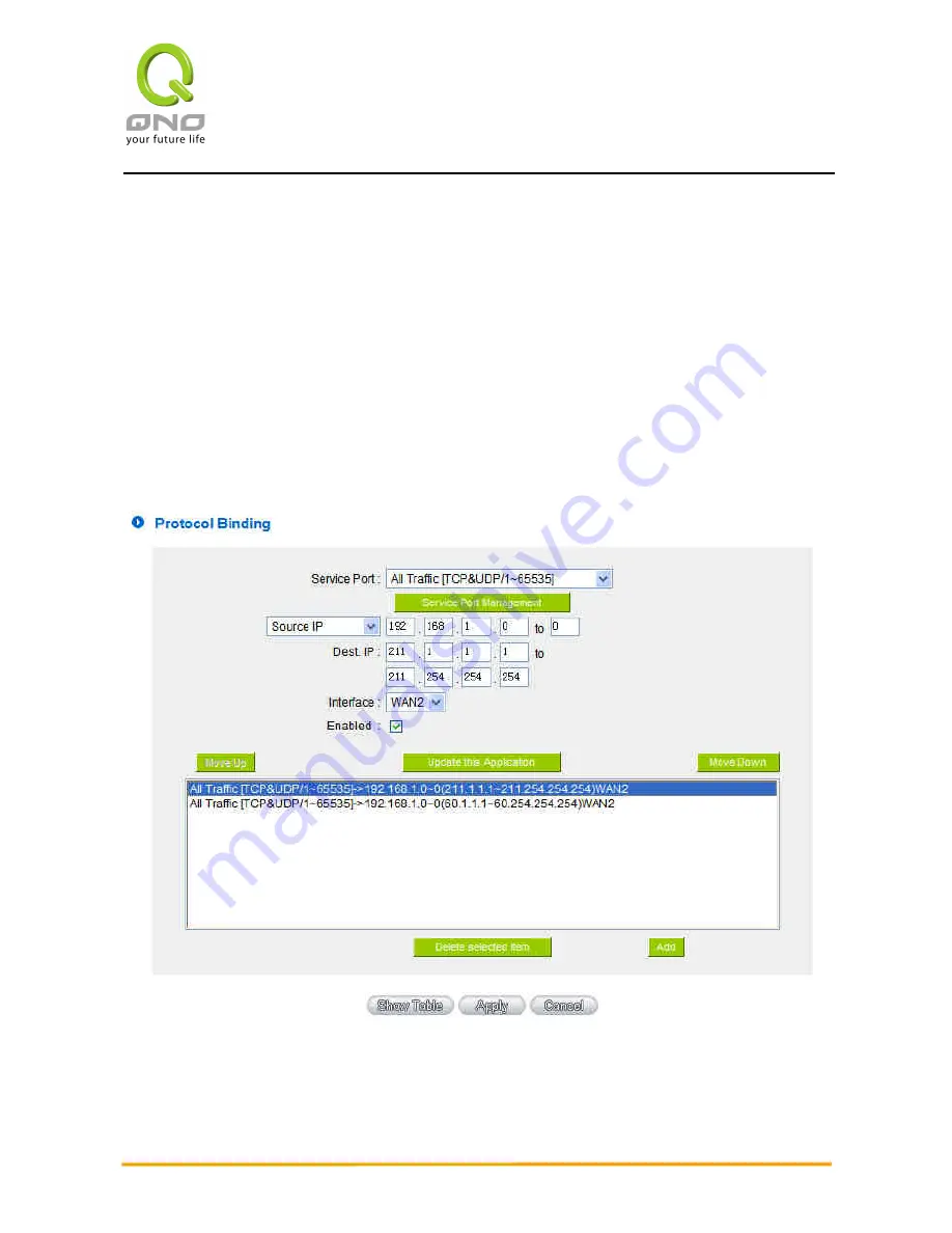 QNO 4WAN User Manual Download Page 58