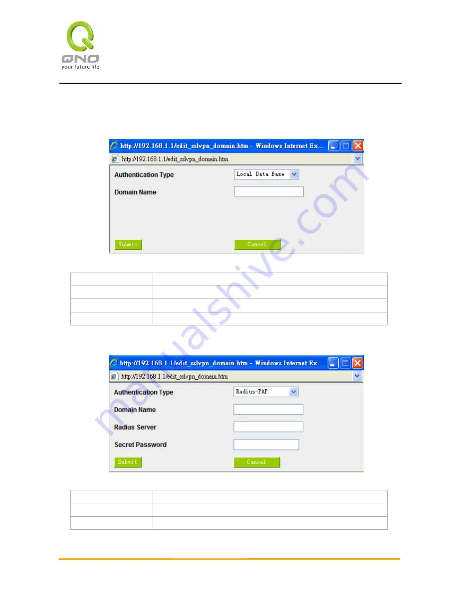 QNO QVF7411 User Manual Download Page 168