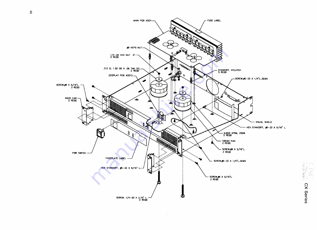 QSC CX Series Service Manual Download Page 52