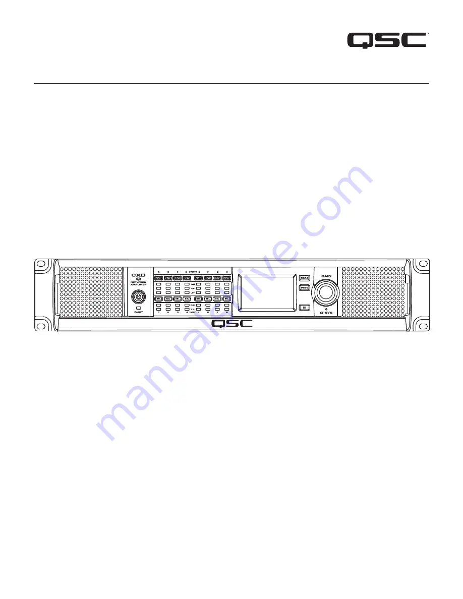 QSC CXD8.4Q Скачать руководство пользователя страница 1