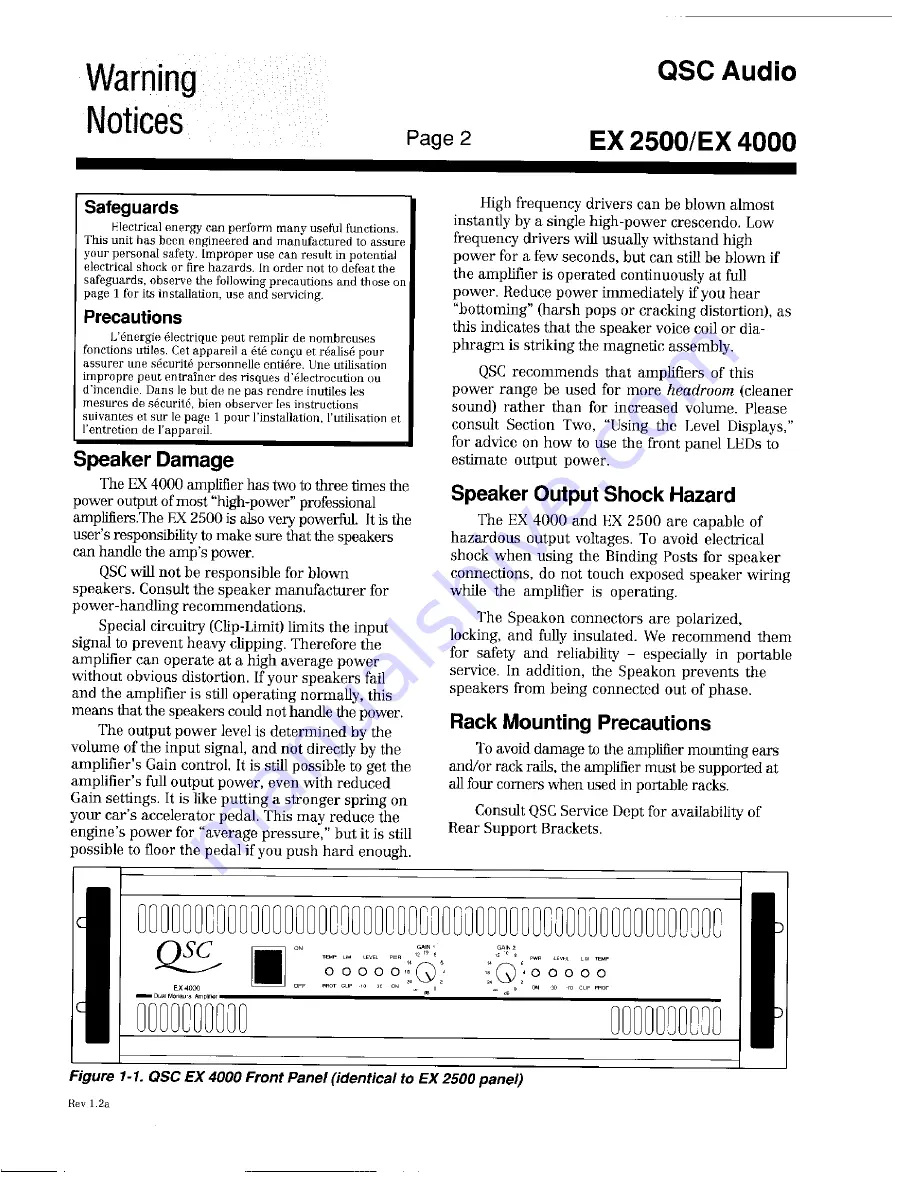 QSC EX 2500 User Manual Download Page 3