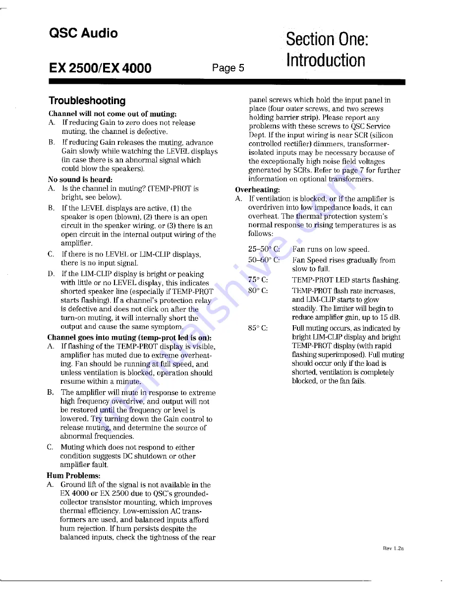 QSC EX 2500 User Manual Download Page 6