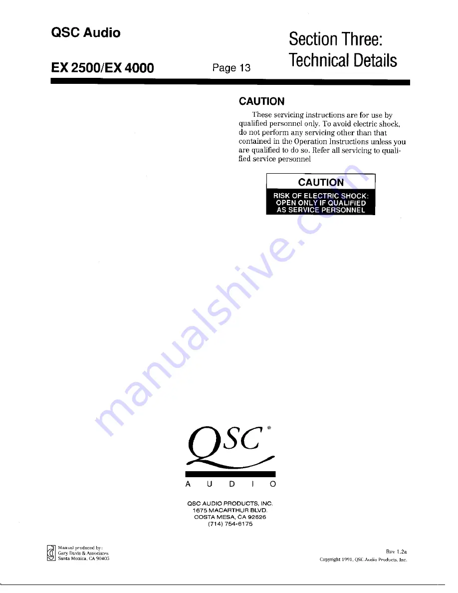 QSC EX 2500 User Manual Download Page 13