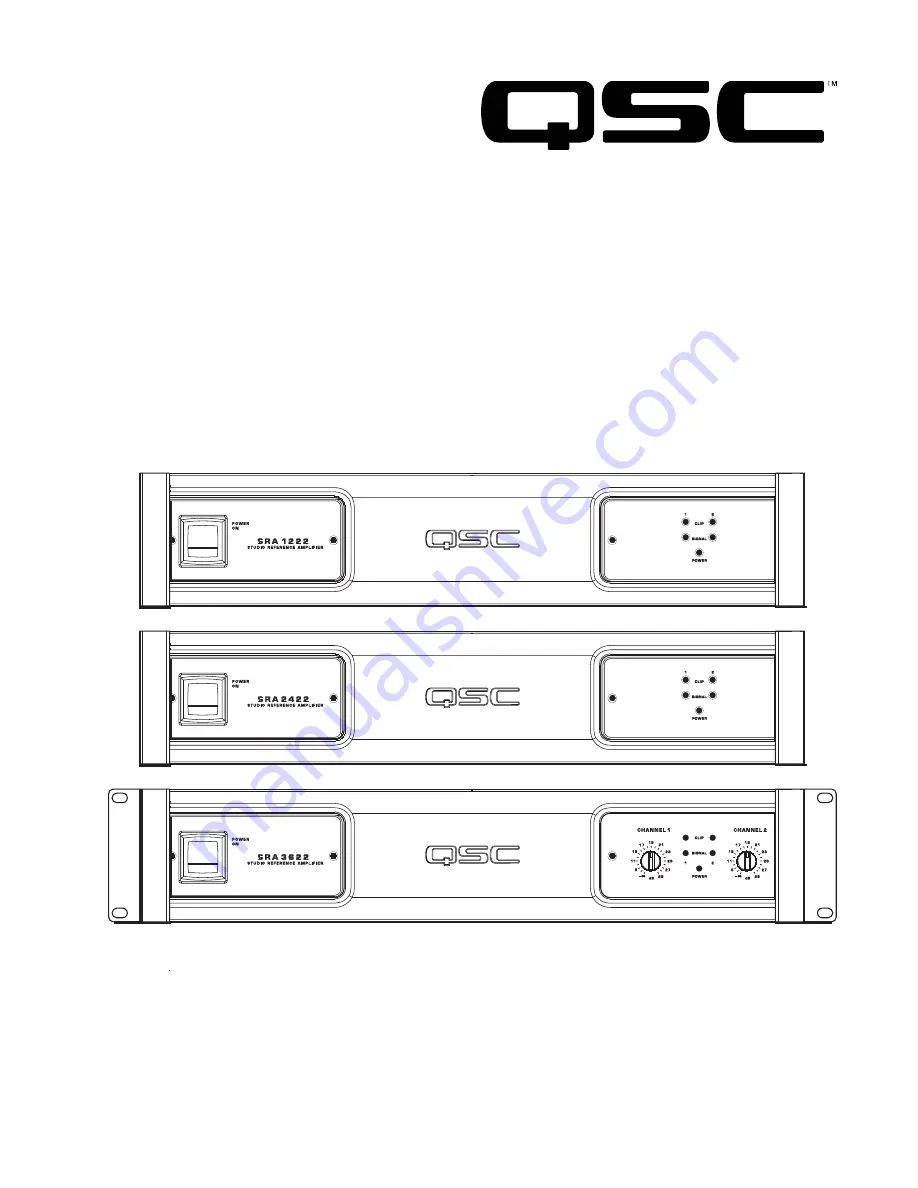 QSC SRA 1222 Скачать руководство пользователя страница 1