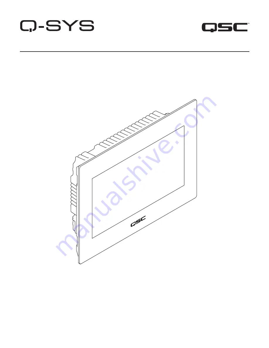 QSC TSC-7w Hardware Installation Manual Download Page 1