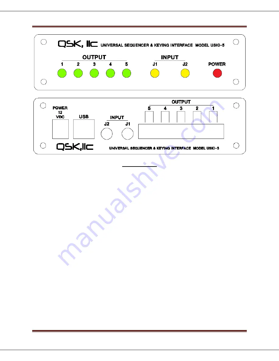 QSK USKI-5 Instructions Manual Download Page 2