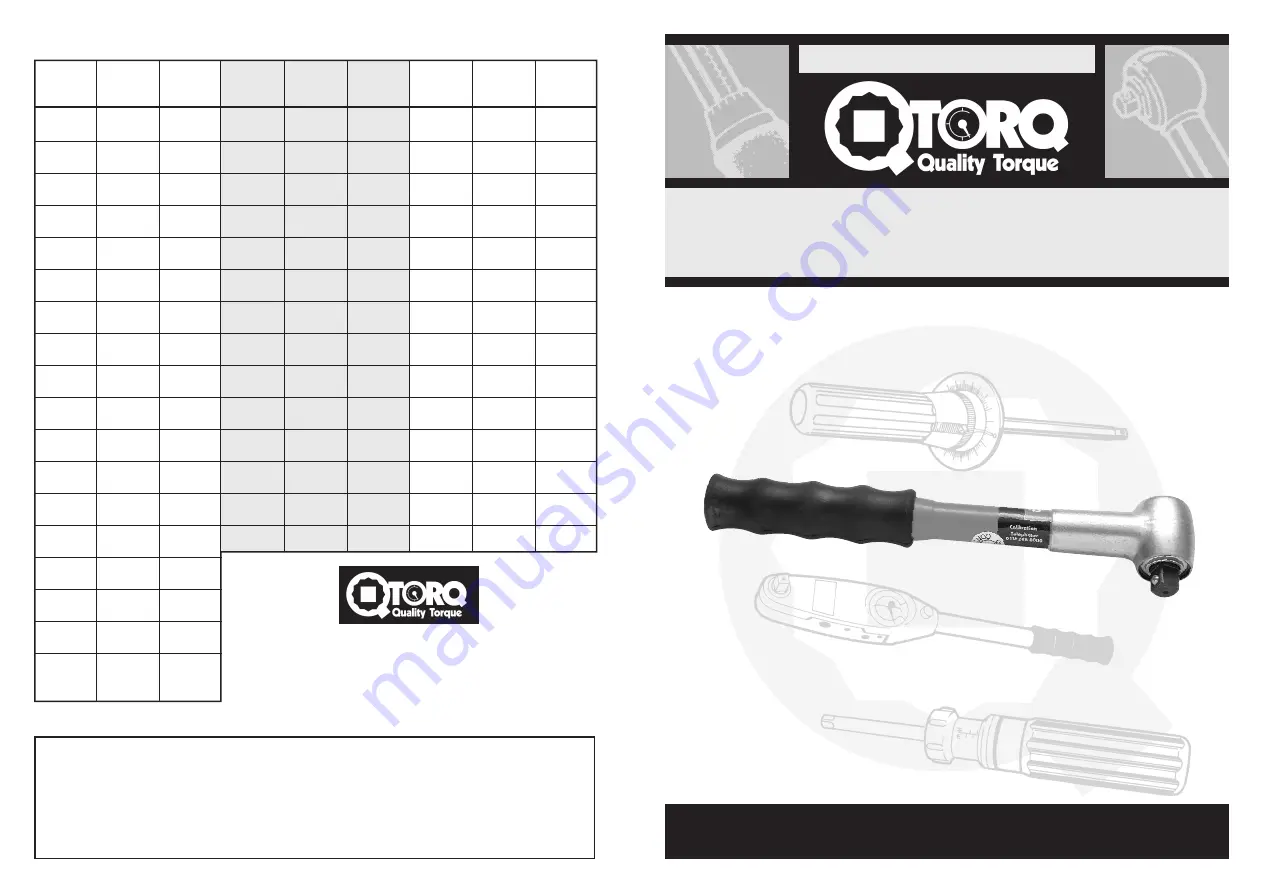 QTORQ TPW25 Скачать руководство пользователя страница 1