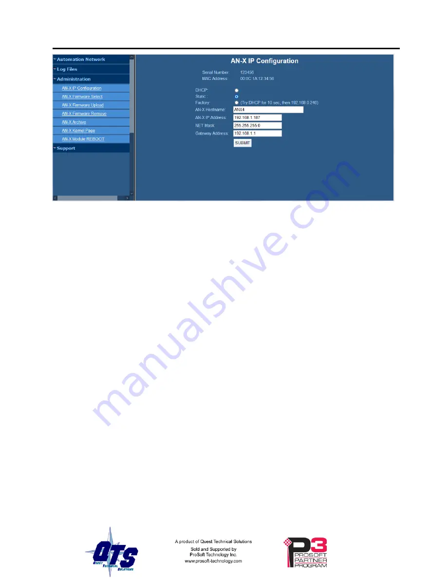 QTS AN-X4-ABRIO-HMI User Manual Download Page 13