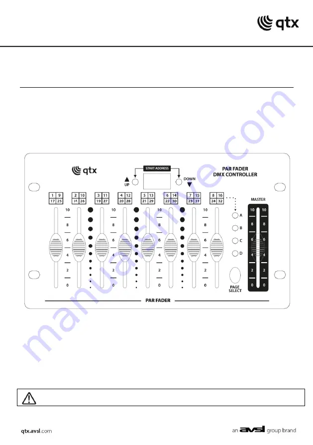 Qtx PAR FADER User Manual Download Page 1