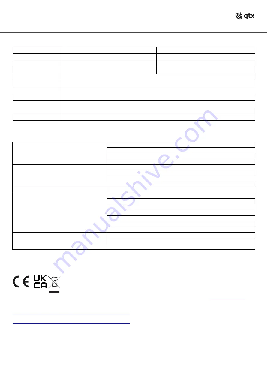 Qtx QR10PABT User Manual Download Page 5