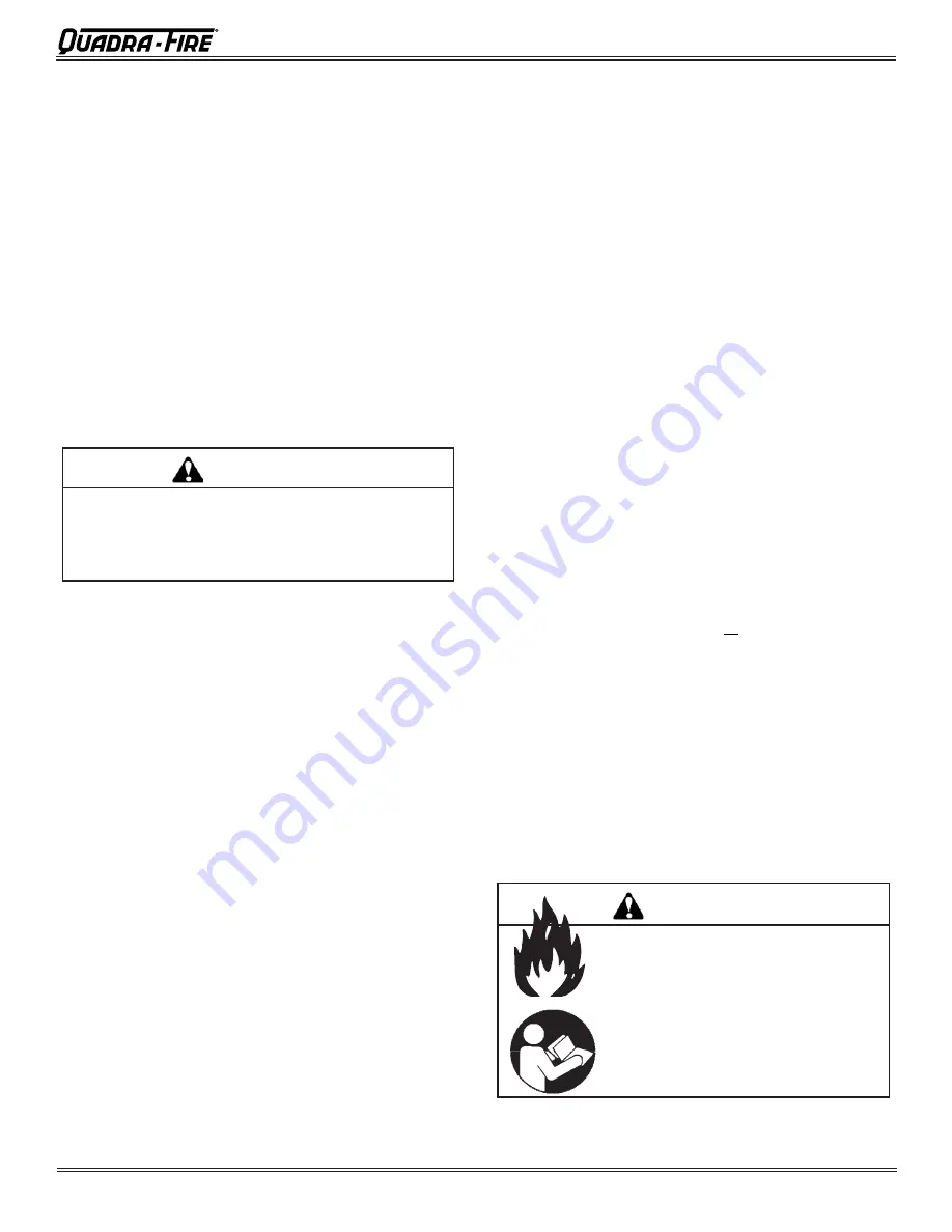 Quadra-Fire CASTILE-CSB-B Owner'S Manual Installation And Operation Download Page 6