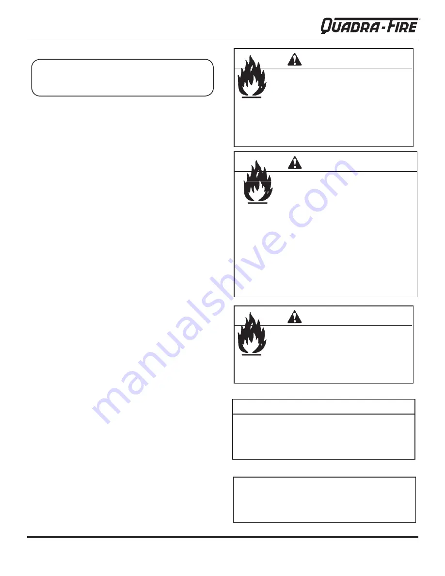 Quadra-Fire Isle Royale 823-0170-MBK Owner'S Manual Download Page 25