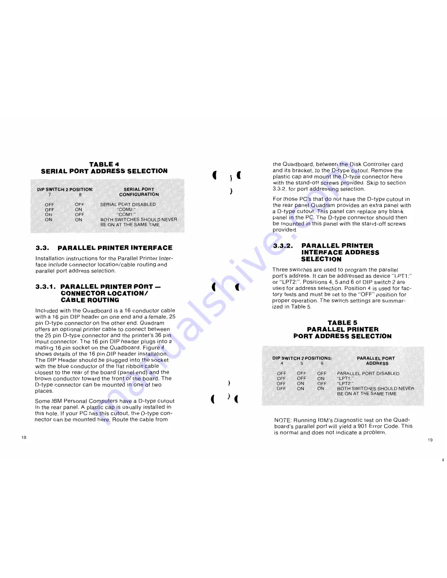 Quadram Quadboard Operation Manual Download Page 12