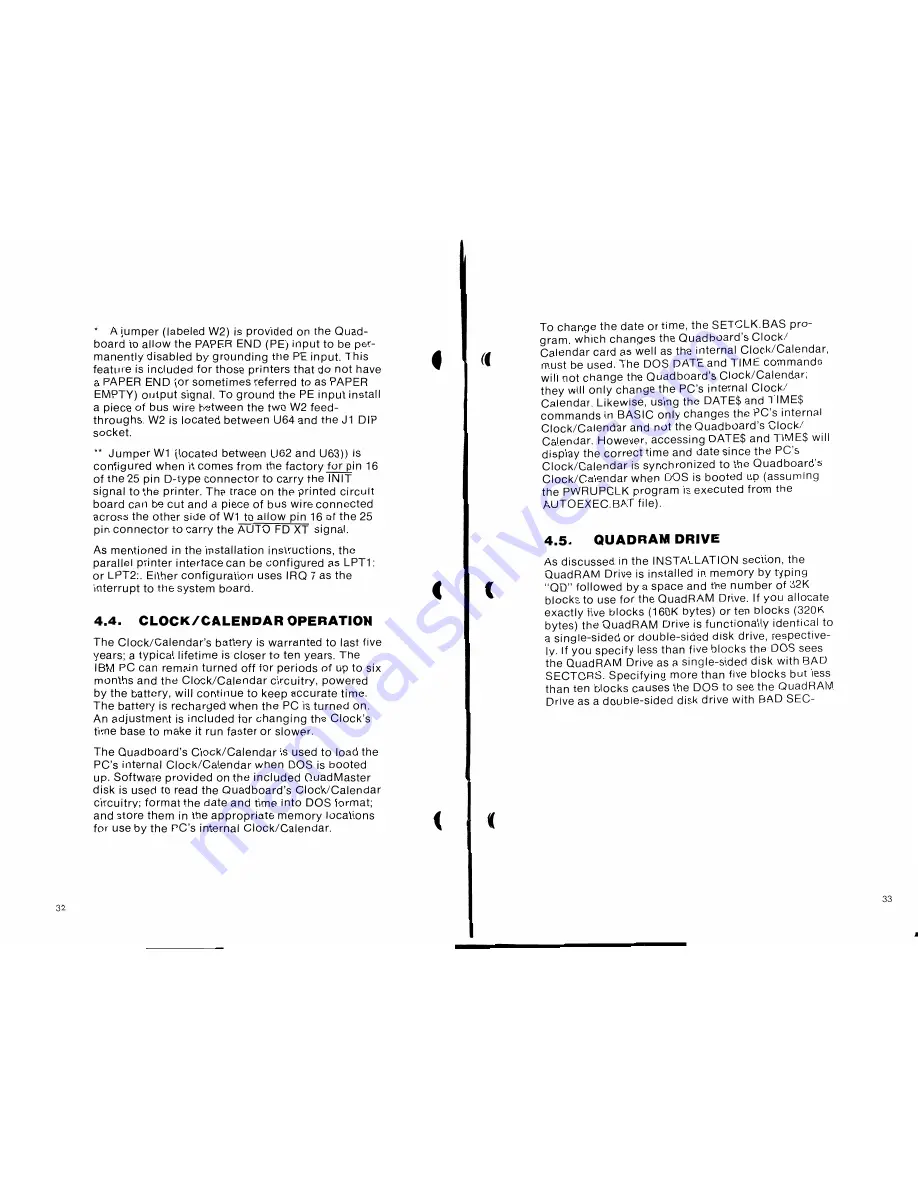 Quadram Quadboard Operation Manual Download Page 19