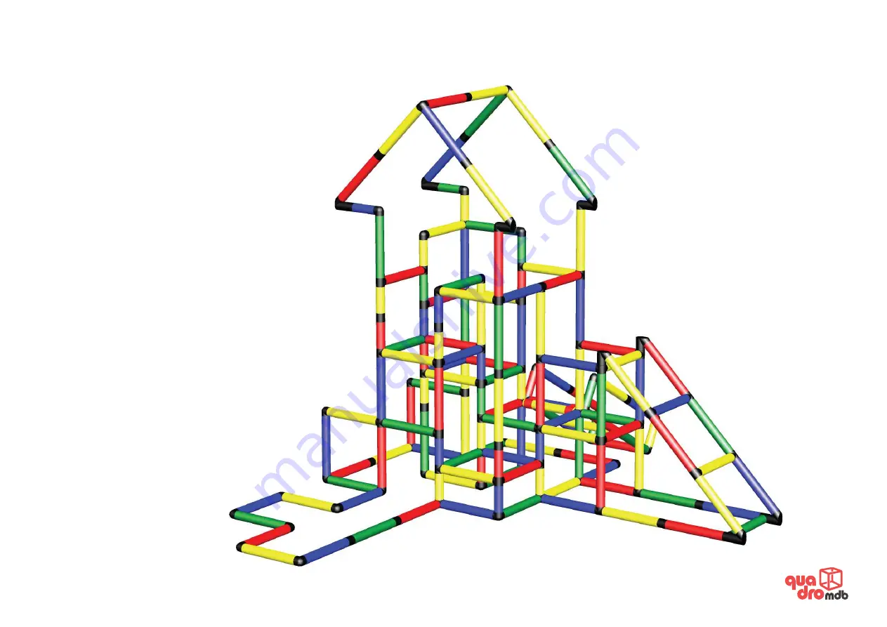 Quadro mdb High-End Play Tower with Baby and Modular Slide including 15cm Steps, Climbing Hill and increased Roof C0075 Construction Manual Download Page 11