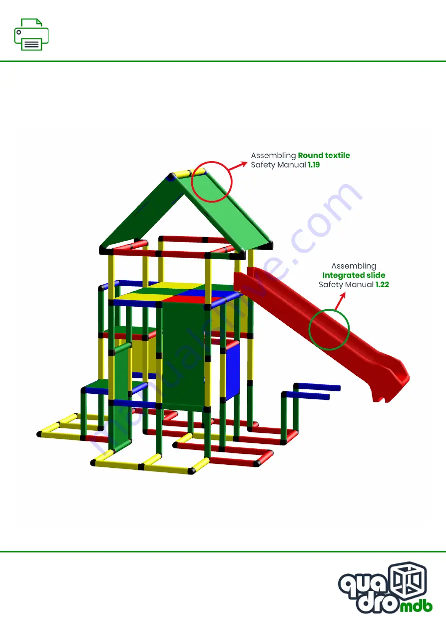 Quadro mdb Mega Bungalow with Integrated Slide and Pool XXL Скачать руководство пользователя страница 7