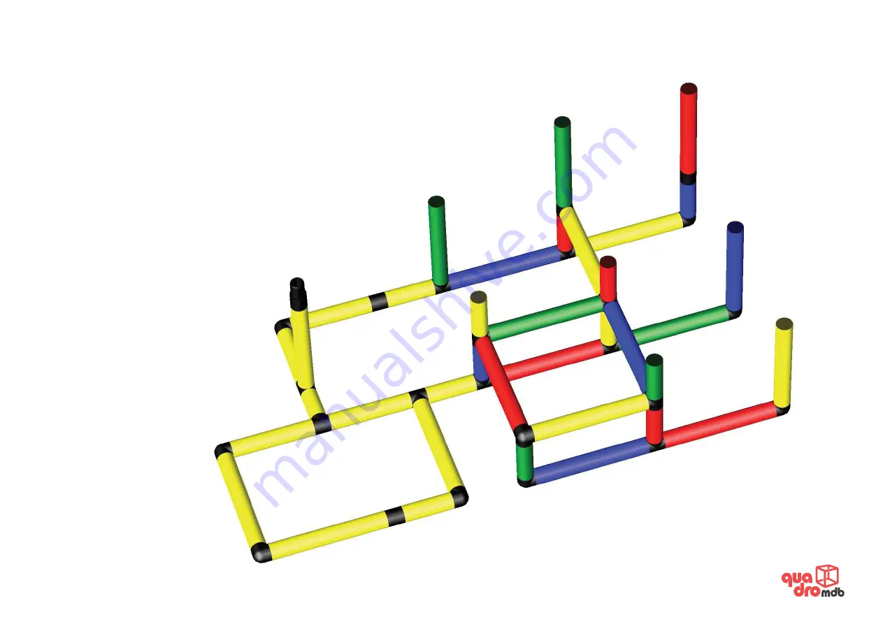 Quadro mdb Slide Tower with Baby Steps, Baby Slide and Curved Slide C0096 Construction Manual Download Page 3