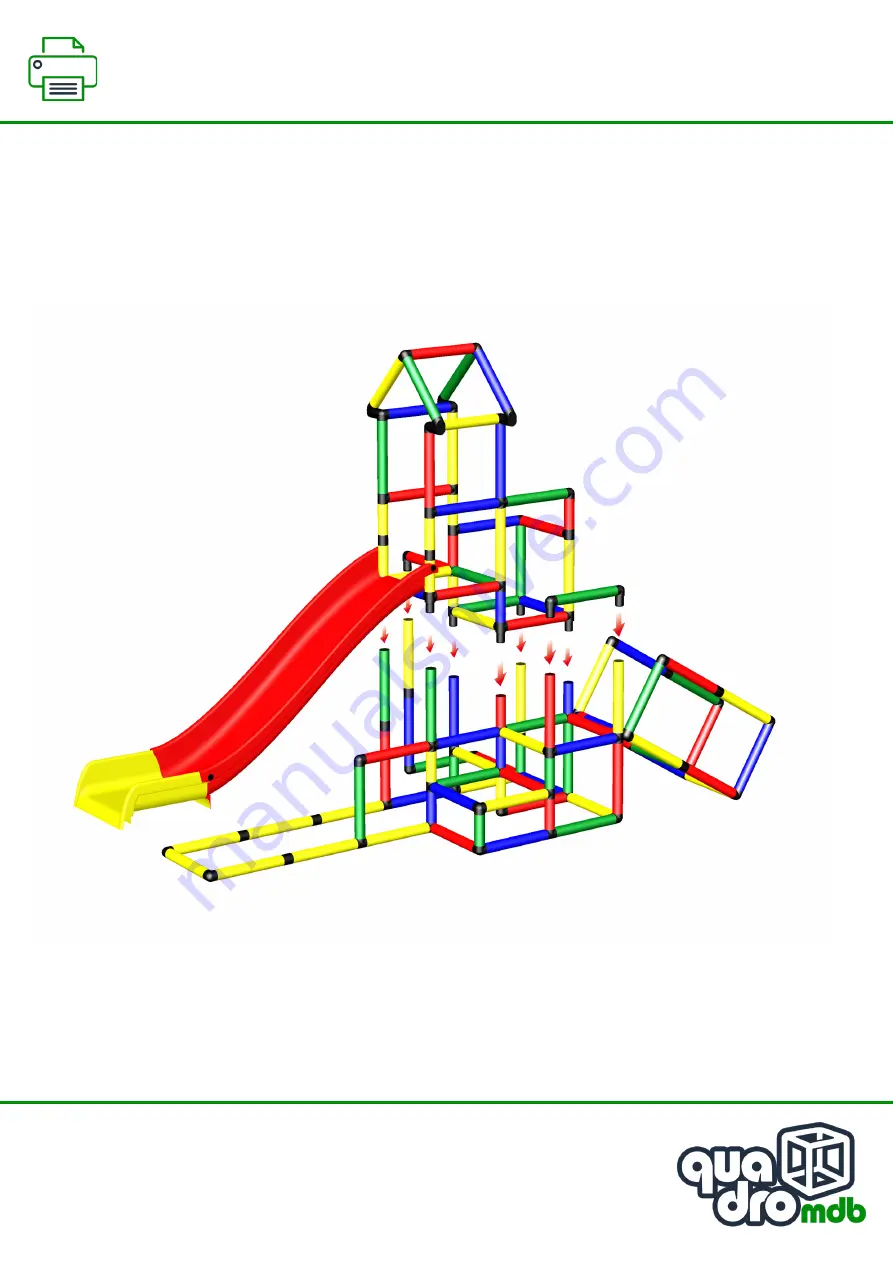 Quadro mdb Toddler Playtower with Modular Slide and Baby Slide Construction Manual Download Page 3