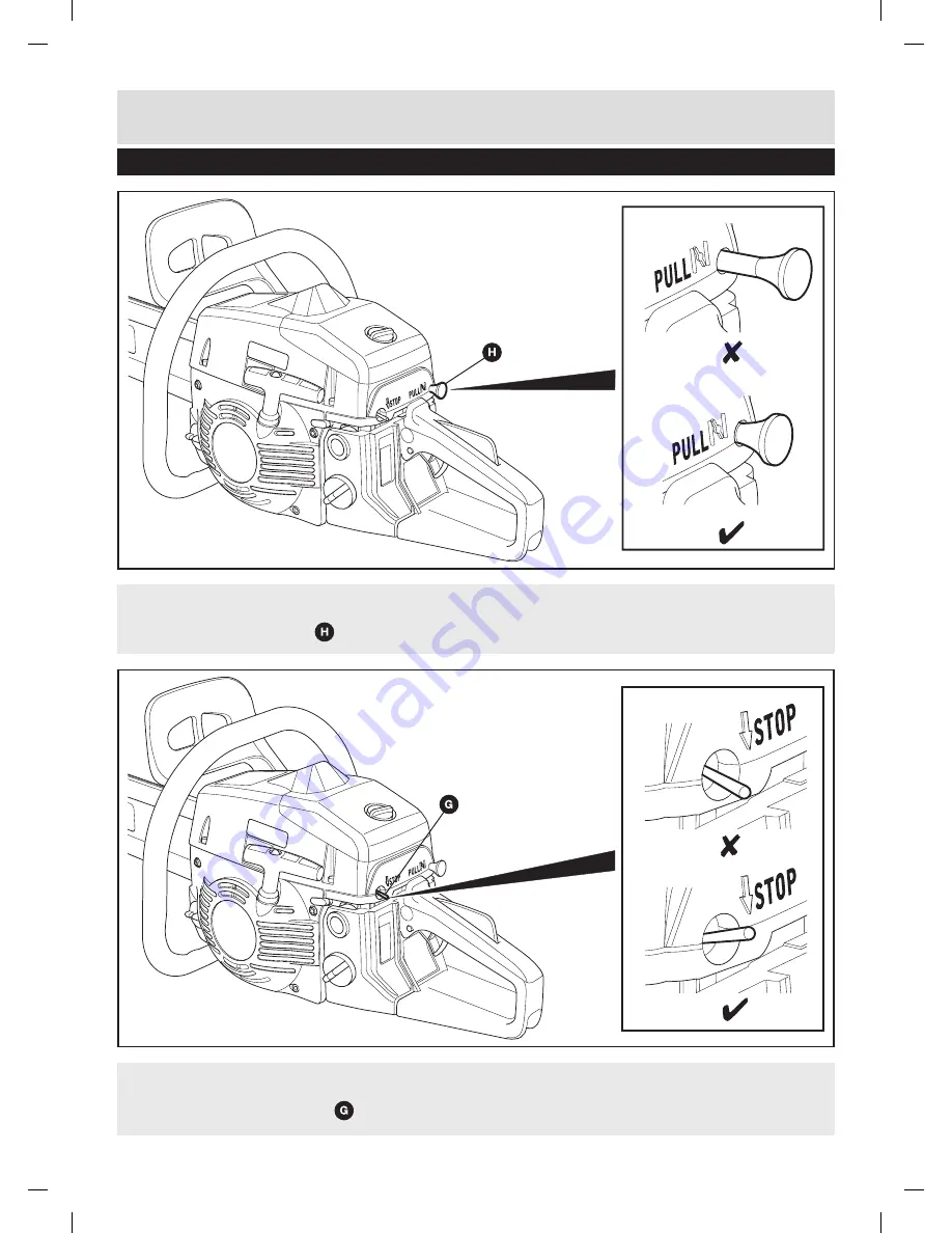 Qualcast 46 cc Petrol Chainsaw Operating Instructions Manual Download Page 26