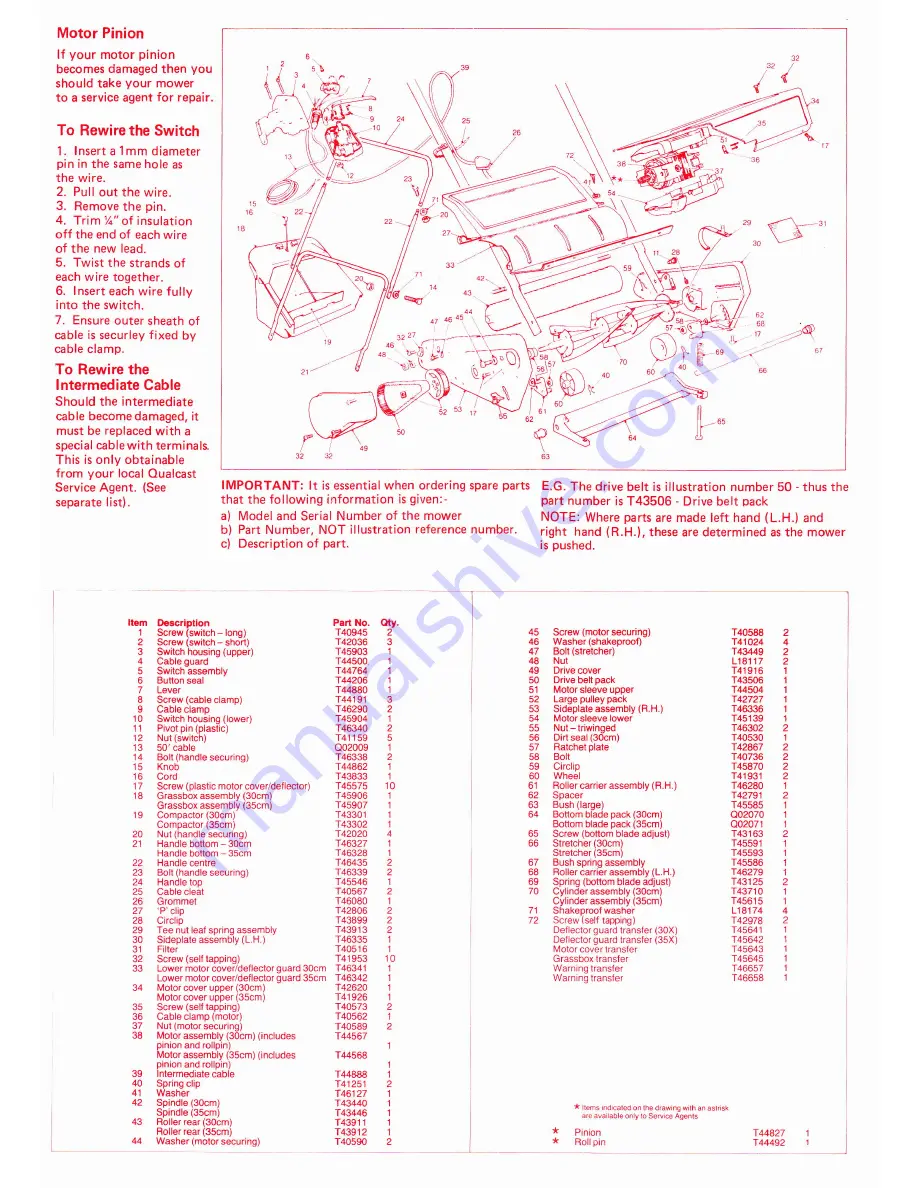 Qualcast Concorde RE30X Operating Instructions Download Page 4