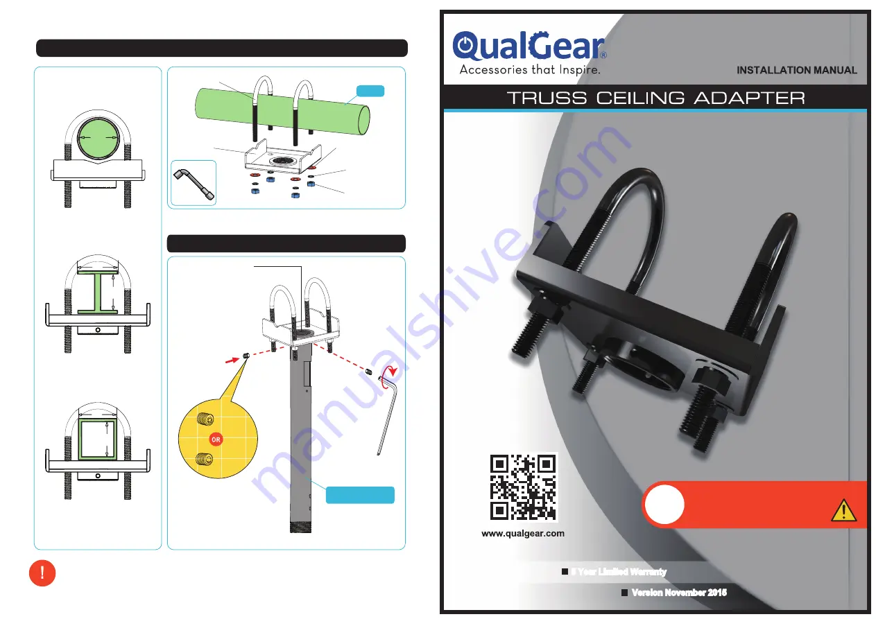 QualGear QG-PRO-PM-TCA-B Installation Manual Download Page 1