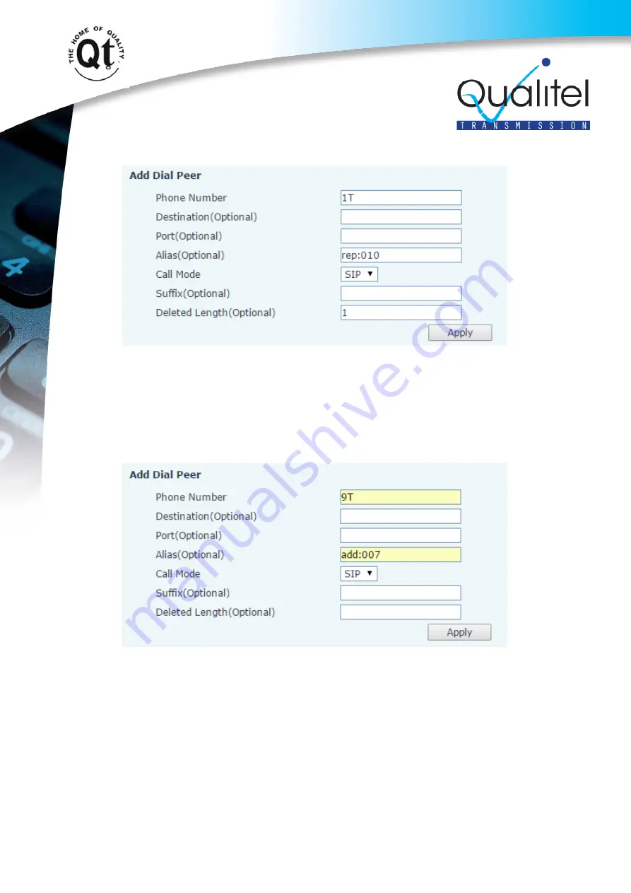 Qualitel KTF4-IP User Manual Download Page 67