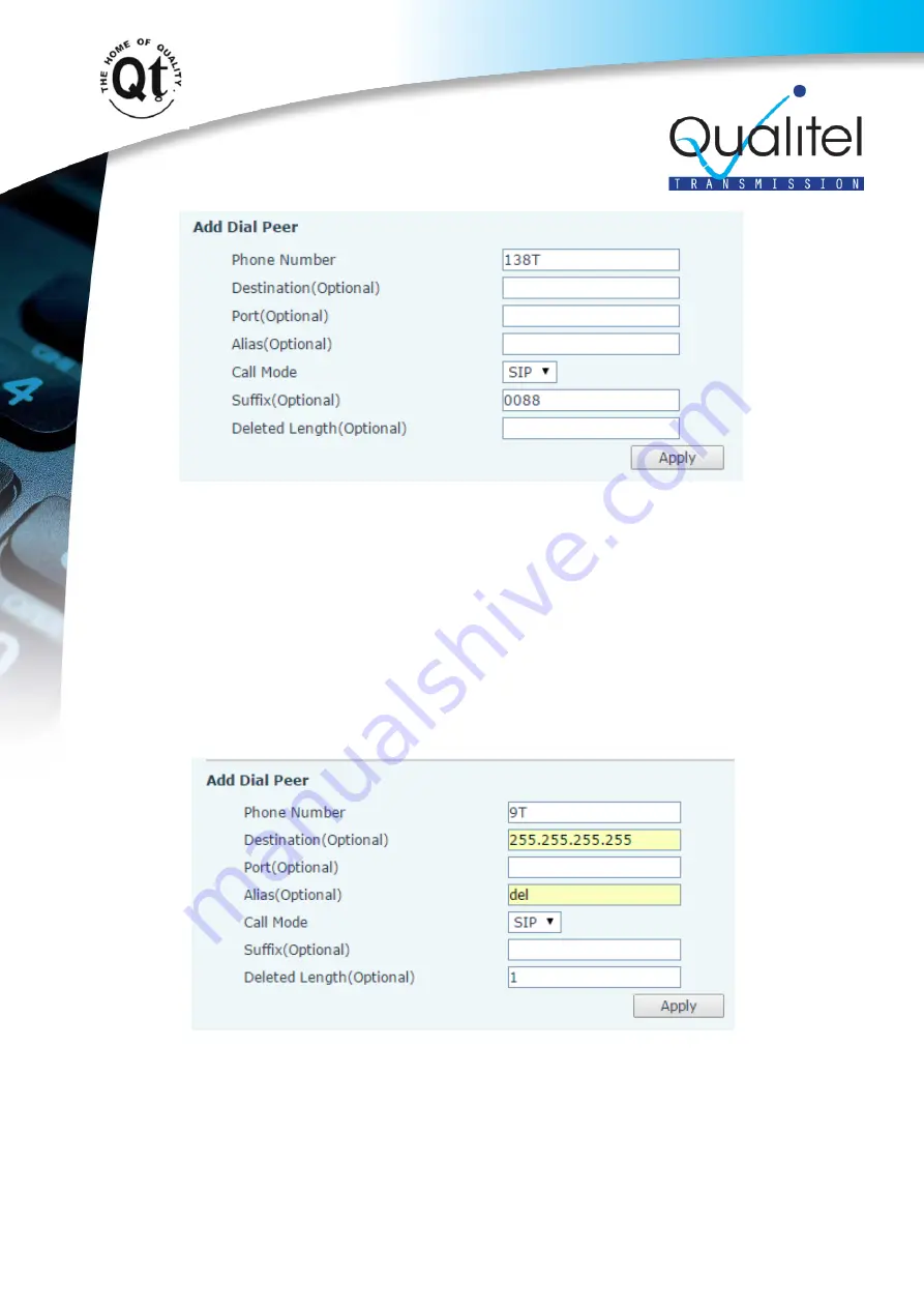 Qualitel KTF4-IP User Manual Download Page 68