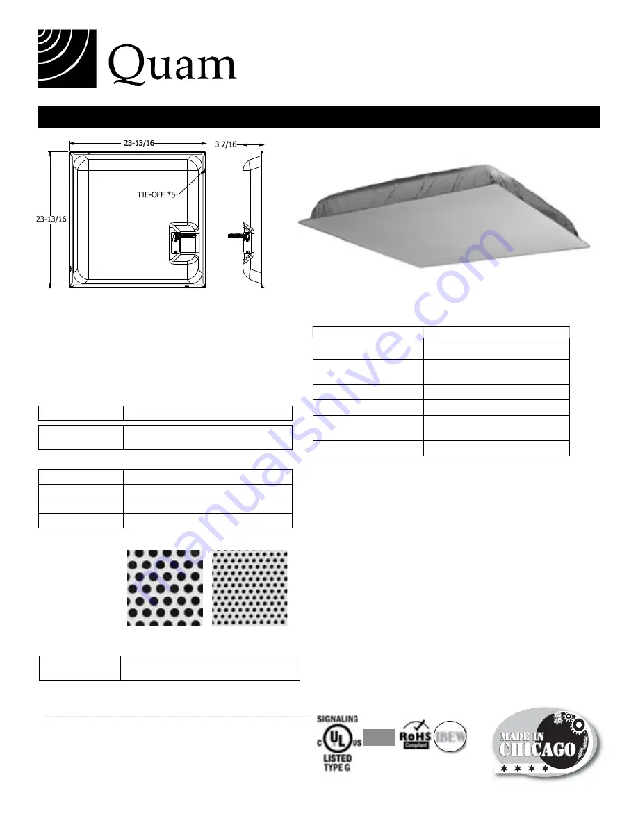 Quam SYSTEM 12 Series Manual Download Page 1