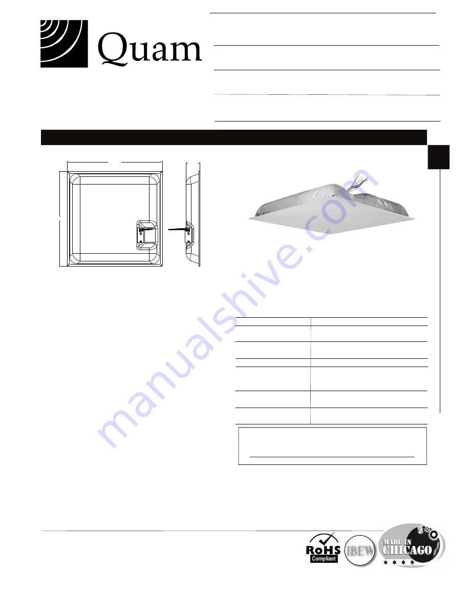 Quam SYSTEM 17 Series Manual Download Page 1