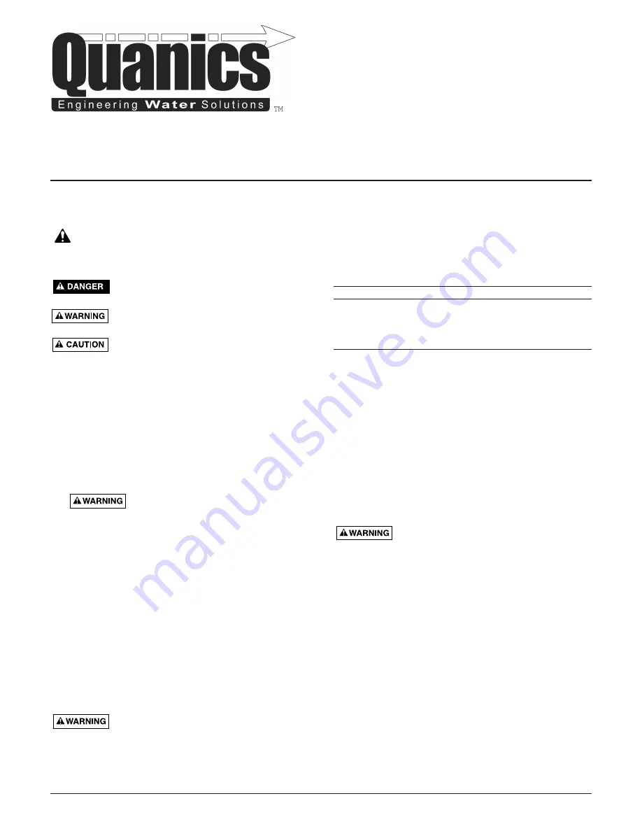 Quanics P-SE-13T Installation And Operation Manual Download Page 1