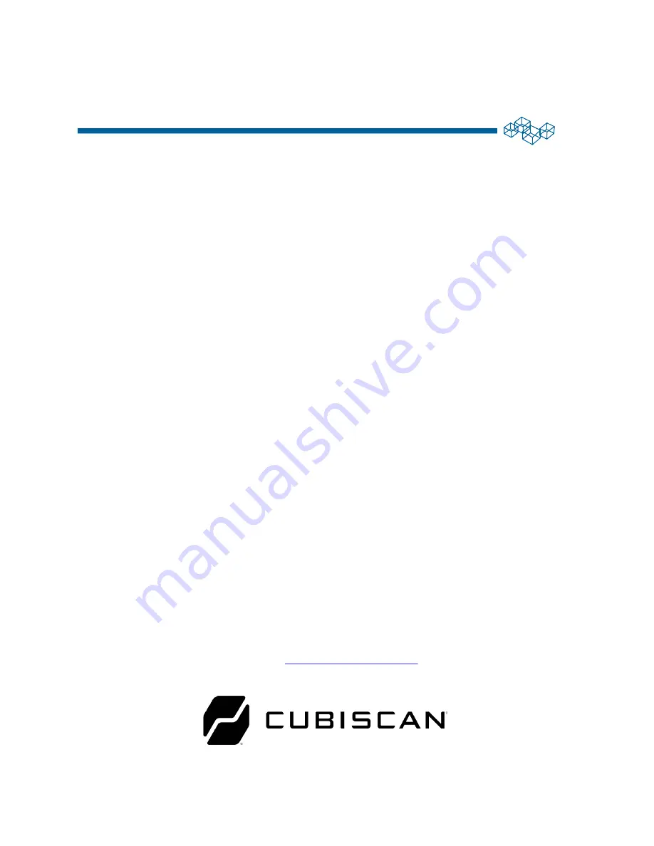 Quantronix Cubiscan 110-XT Operation And Technical Manual Download Page 1