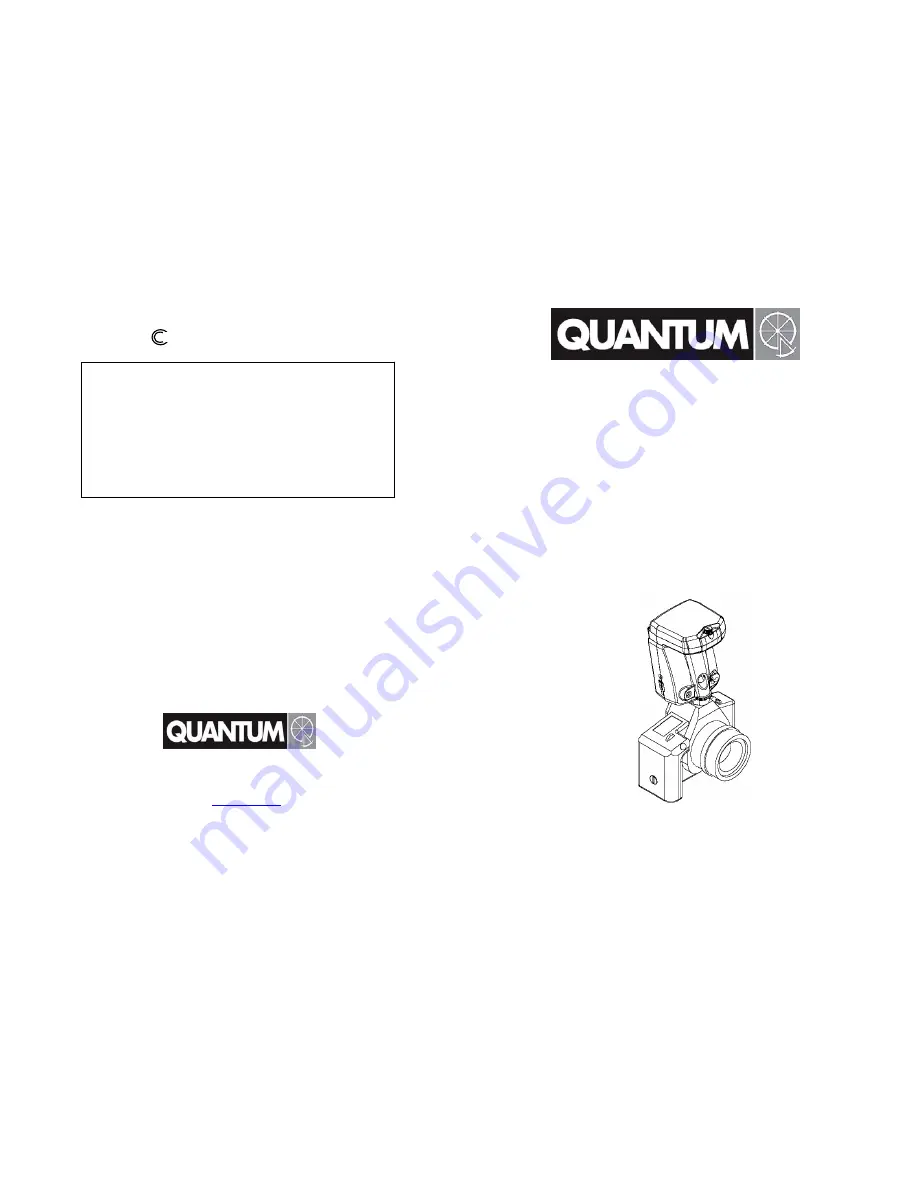 Quantum Qflash Pilot QF9 Operating Instructions Manual Download Page 1