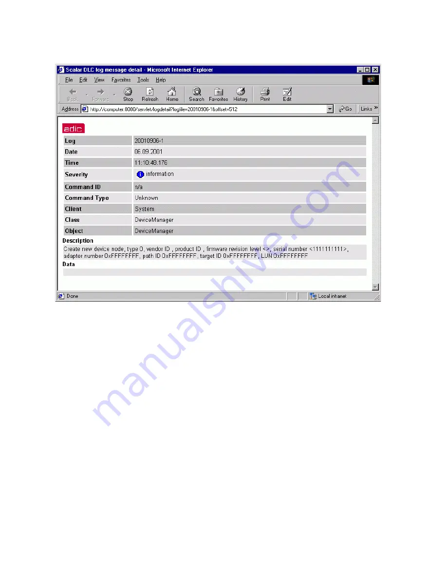 Quantum Scalar Distributed Library Controller 2.7 Reference Manual Download Page 83