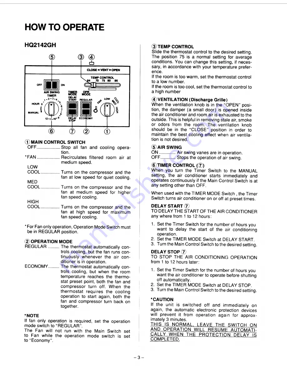 Quasar HQ2142GH Operating Instructions Manual Download Page 4