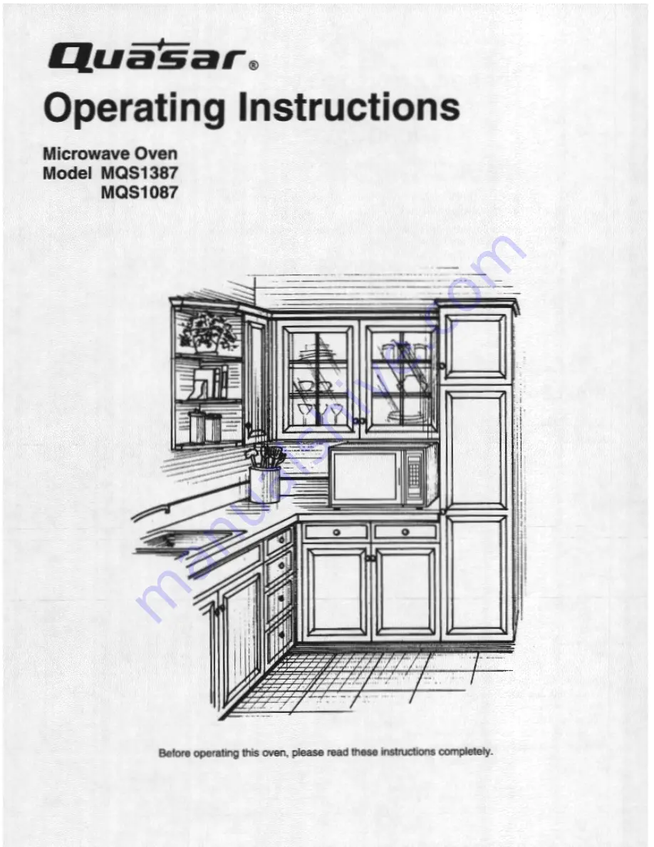 Quasar MQS1087 Operating Instructions Manual Download Page 1