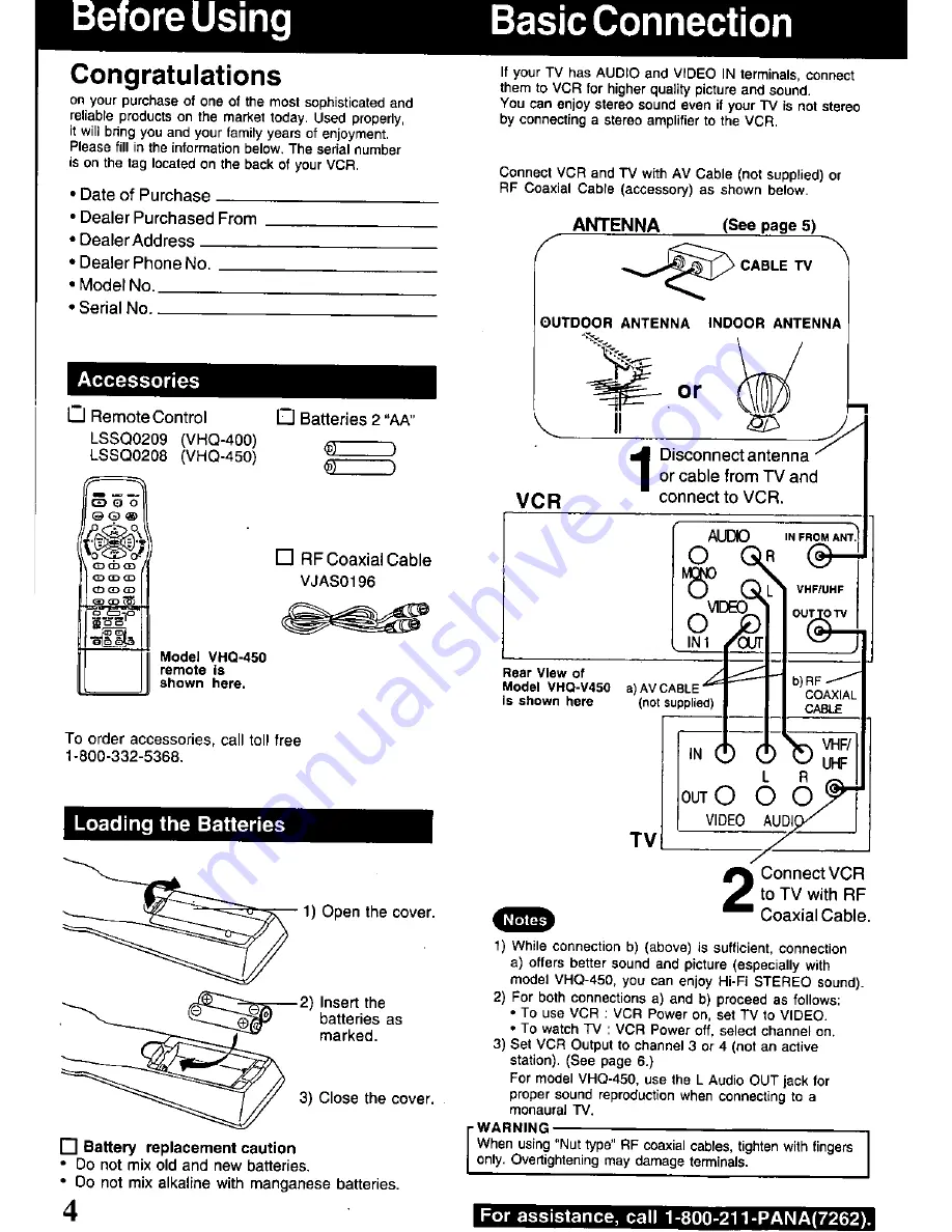 Quasar OmniVision VHQ-400 Скачать руководство пользователя страница 4