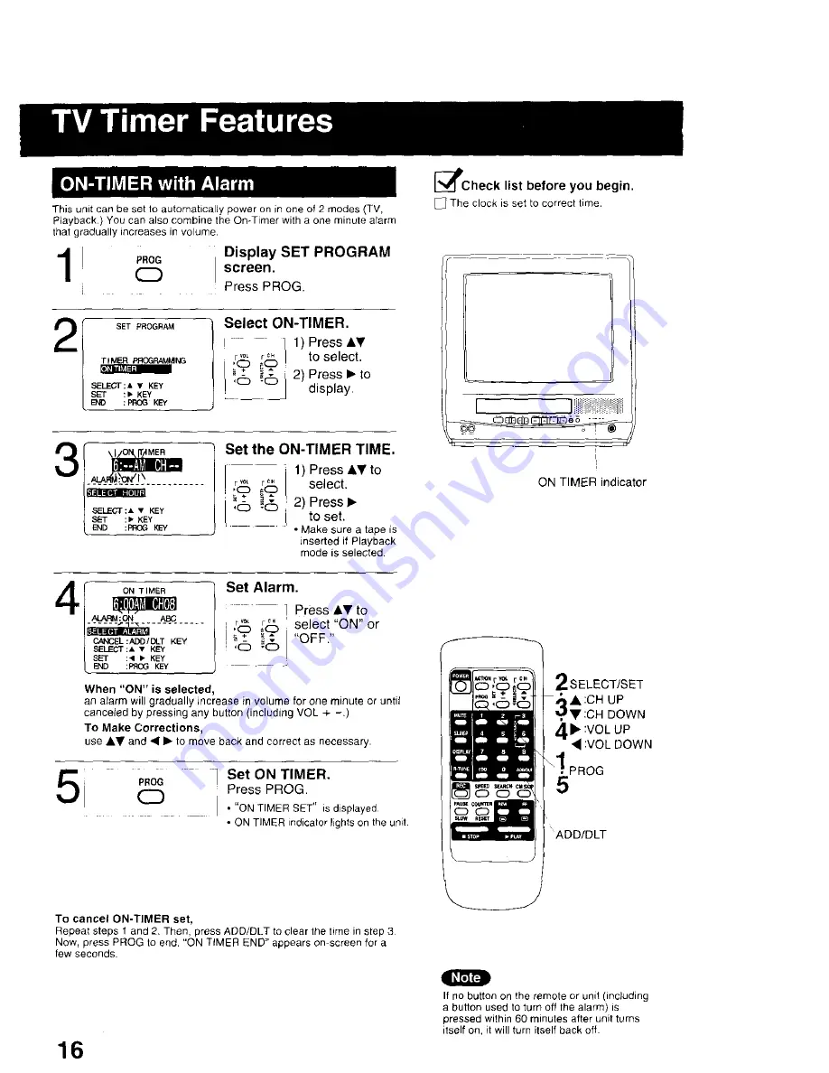 Quasar Omnivision VHS VV-1330S Operating Instructions Manual Download Page 16