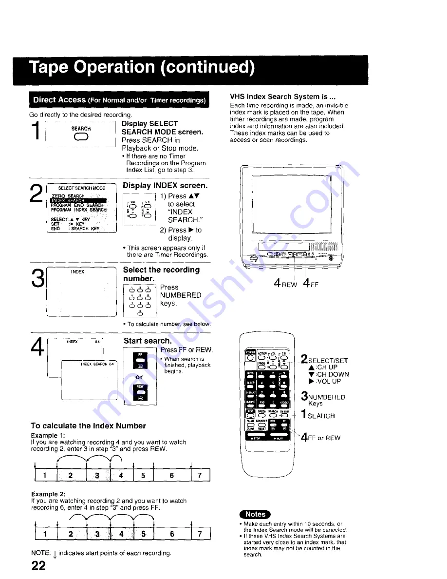 Quasar Omnivision VHS VV-1330S Operating Instructions Manual Download Page 22