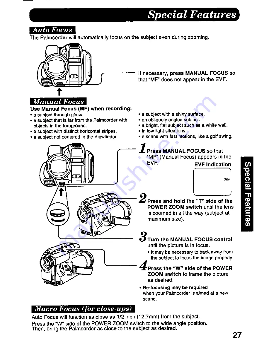 Quasar Palmcorder VM-L457 Скачать руководство пользователя страница 27